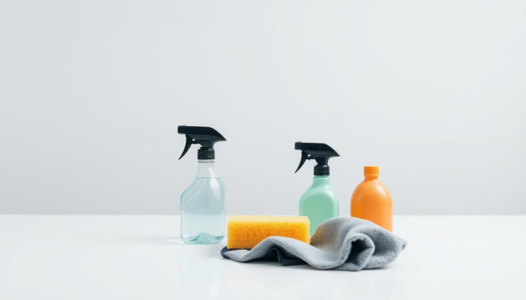 cleaning plastic table supplies