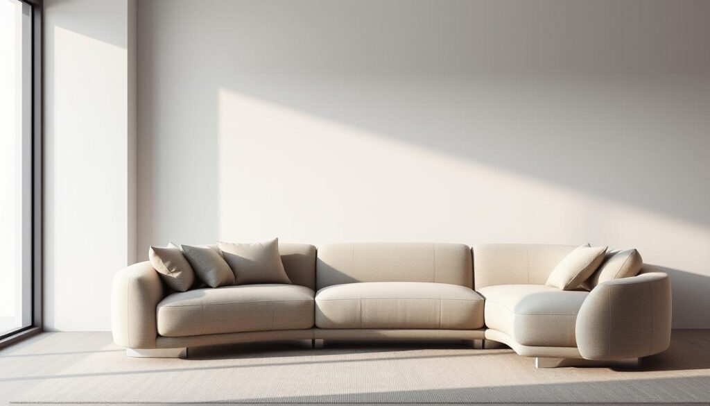 curved sectional sofa for small space