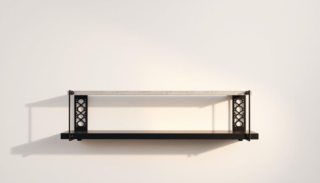CB2 Heavy Metal Black Floating Shelves
