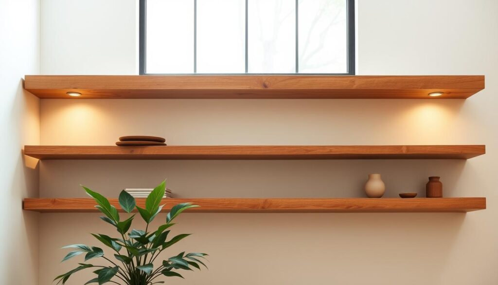 Eco-Friendly Sustainable White Oak Floating Shelves
