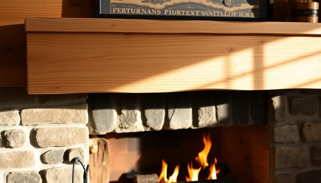 Ekena Millwork Rough Sawn Faux Beam Mantel