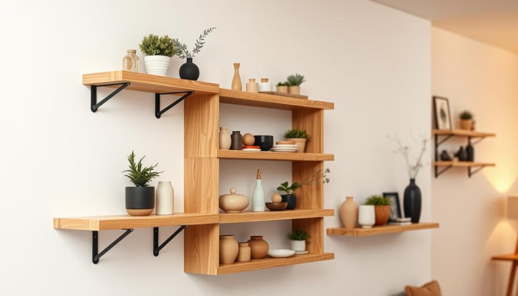 Modern Farmhouse White Oak Wall Shelves
