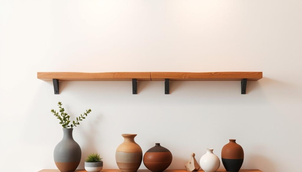 Rustic Grain Artisan White Oak Floating Shelves
