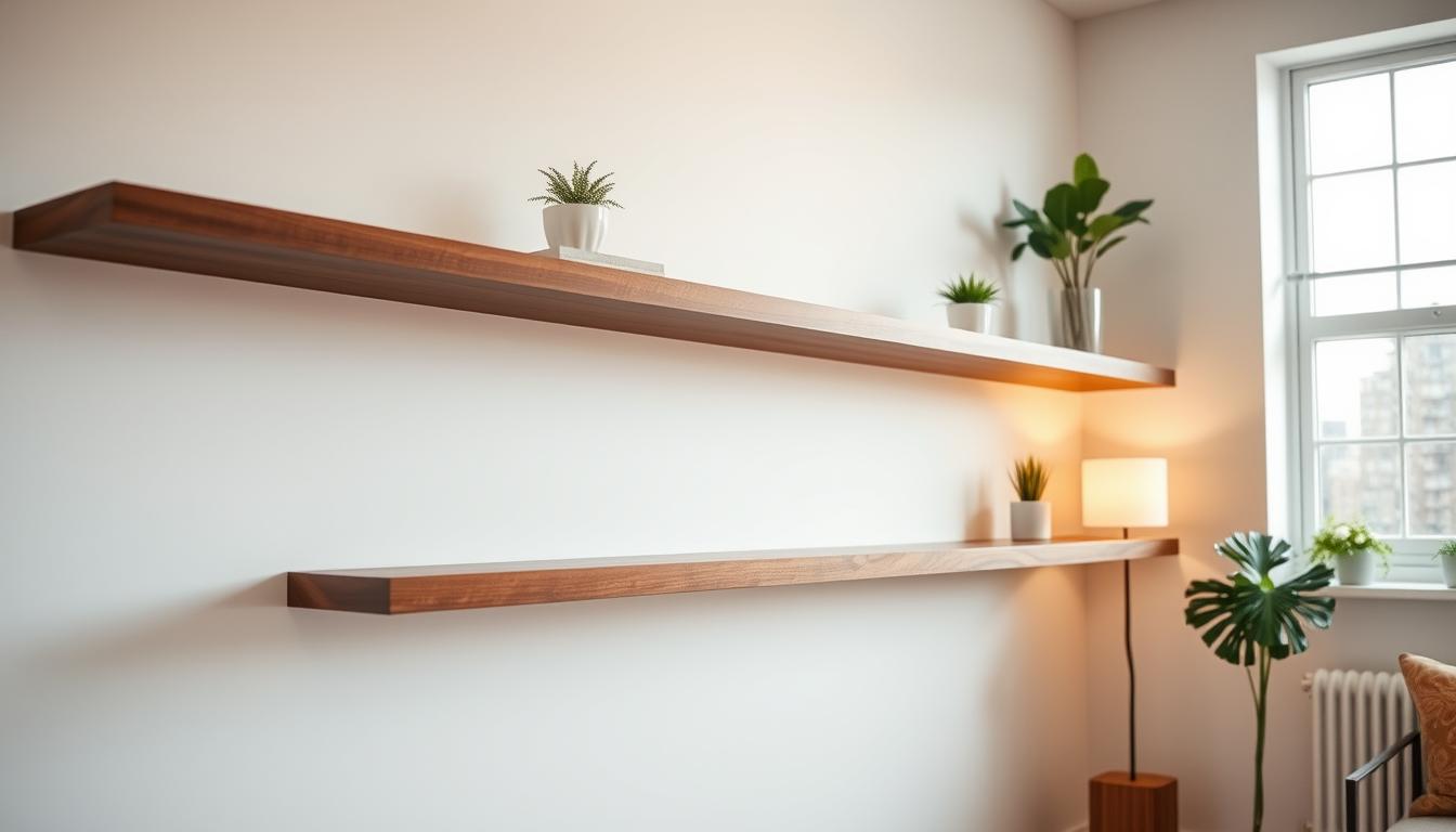 best walnut floating shelves
