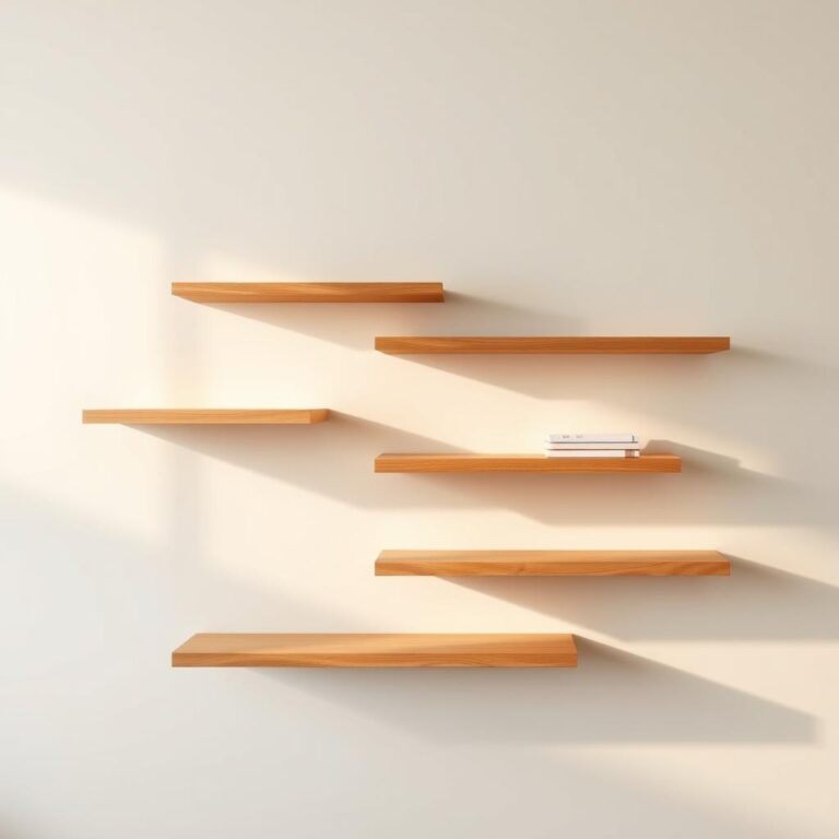 contemporary floating shelves