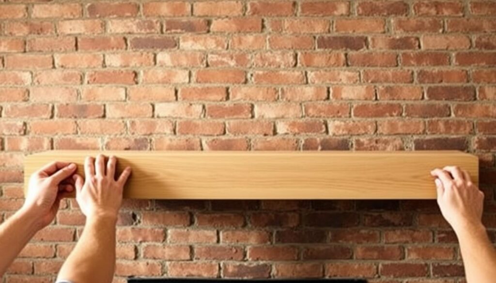 floating fireplace mantel shelf installation