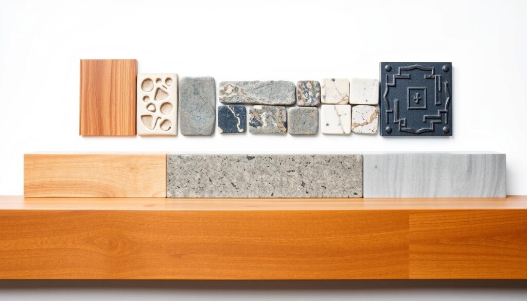 floating fireplace mantel shelf material options