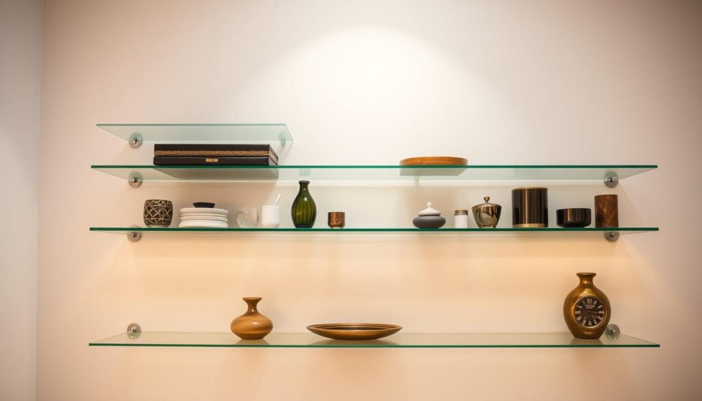 floating glass shelves mounting systems