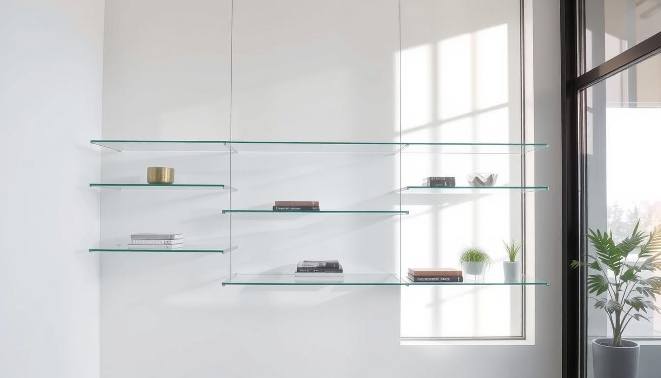 floating glass shelves