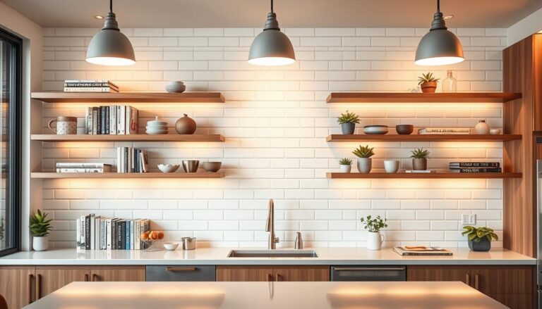 floating kitchen shelves