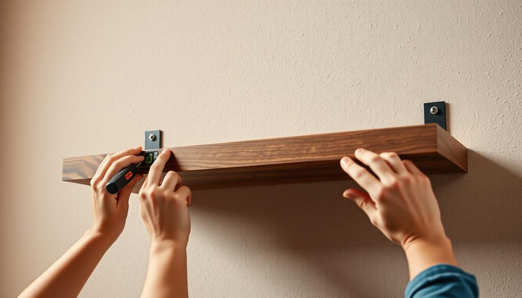 floating shelf installation
