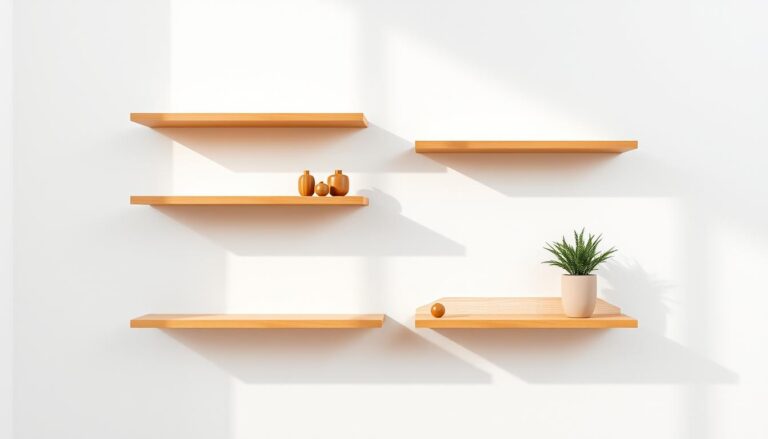 maple floating shelves