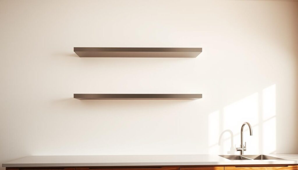 stainless steel floating shelves
