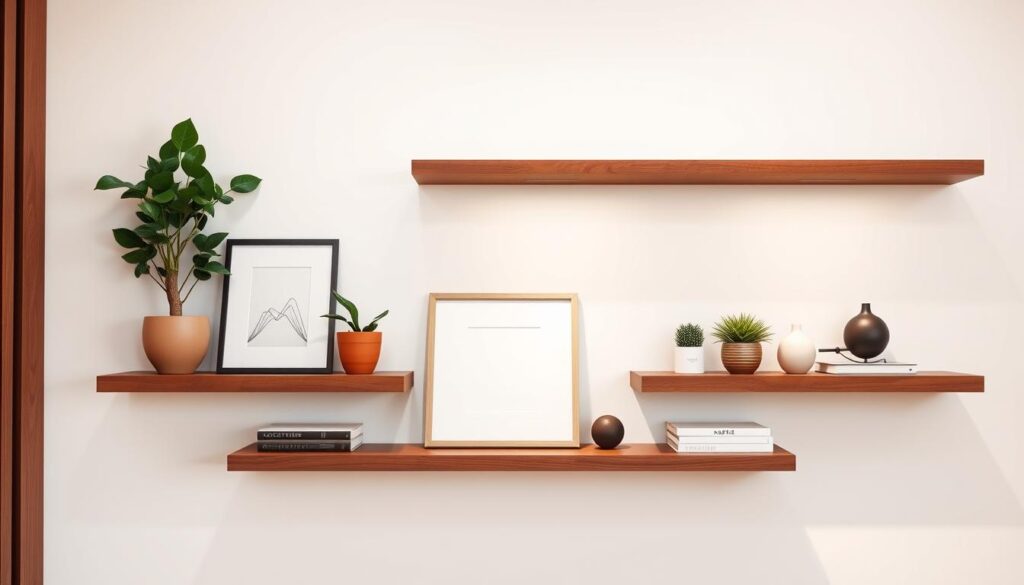 stylish walnut shelves on amazon