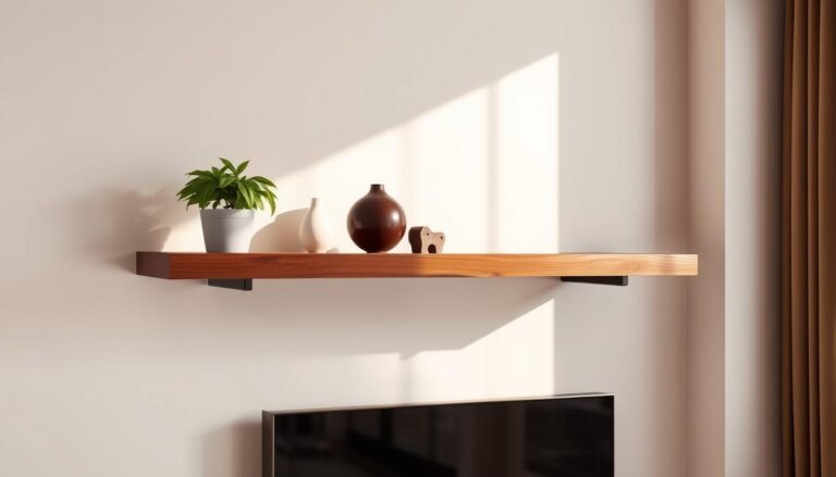 walnut floating shelves ideas