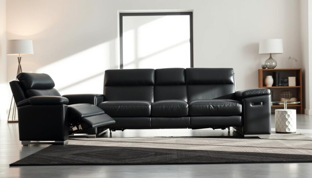 La-Z-Boy black reclining sofa