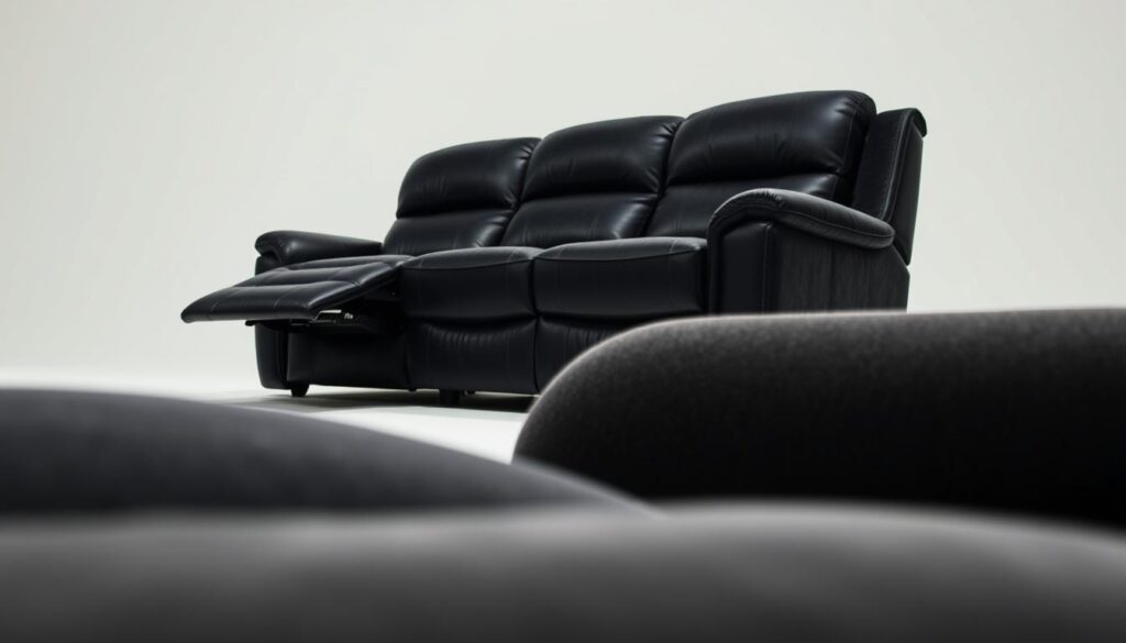 black reclining sofa upholstery options