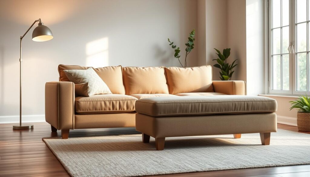 budget-friendly sofa with ottoman