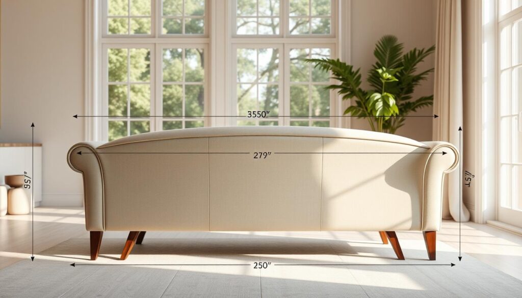 camelback sofa dimensions