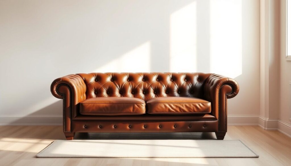 compact leather Chesterfield sofa compact leather Chesterfield sofa