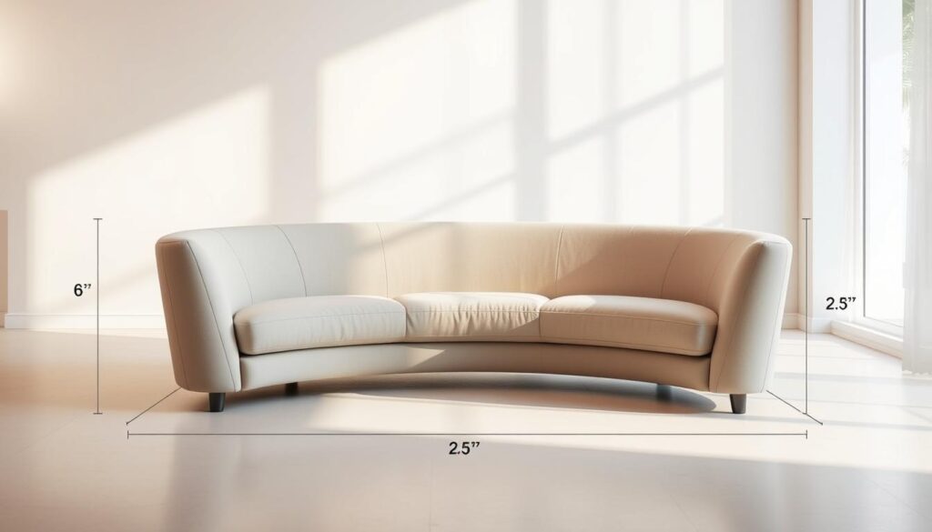 compact semi circle sofa dimensions