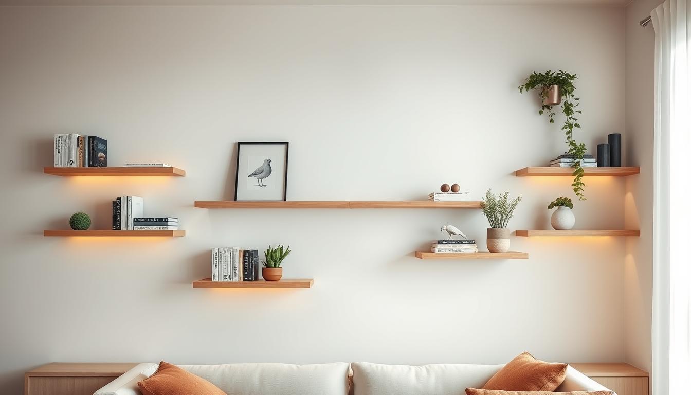 custom floating shelves