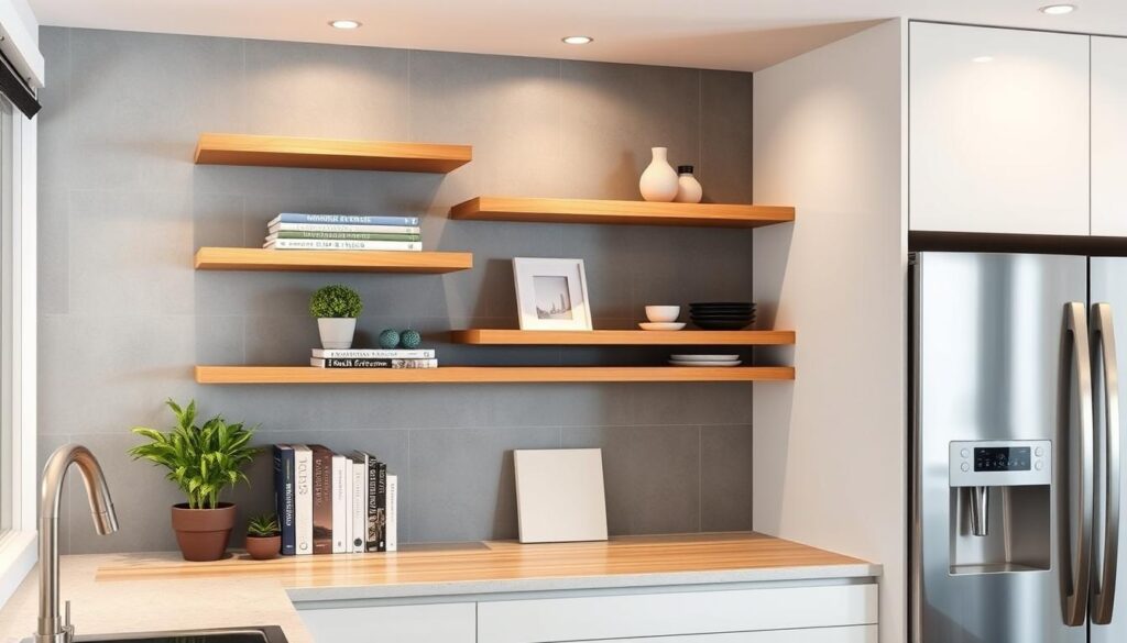 custom kitchen floating shelves custom kitchen floating shelves