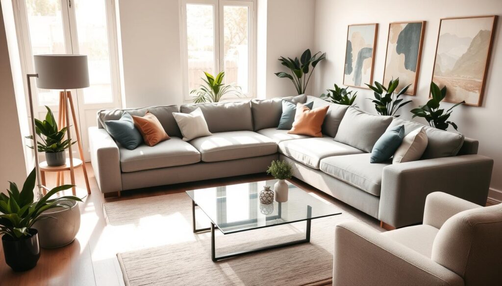 grey sectional sofa decorating ideas