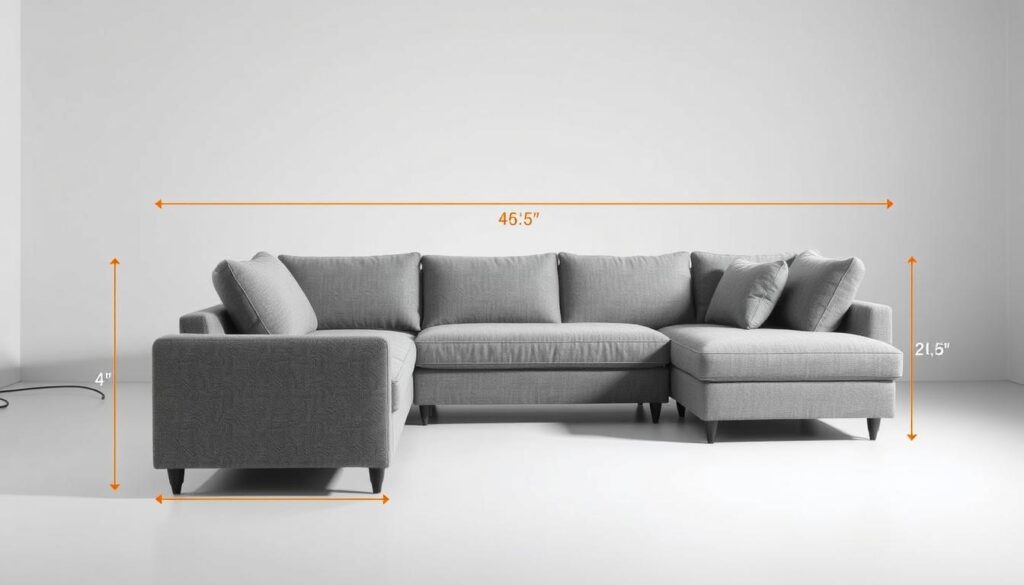 grey sectional sofa measurement guide