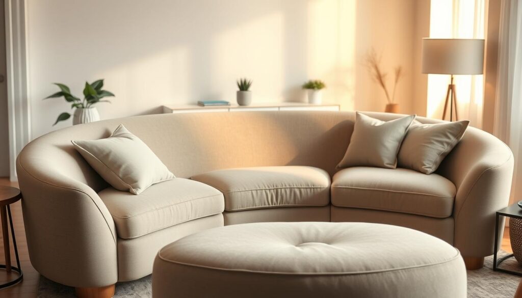 mid-range semi circle sofa