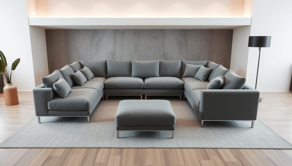 modern grey sectional sofa configurations