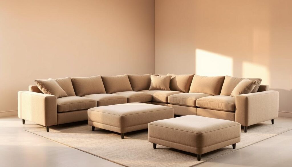 sectional sofa ottoman combo