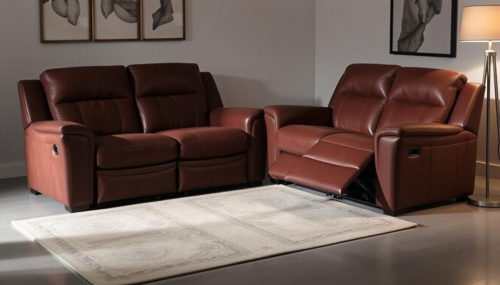 small space reclining sofa and loveseat
