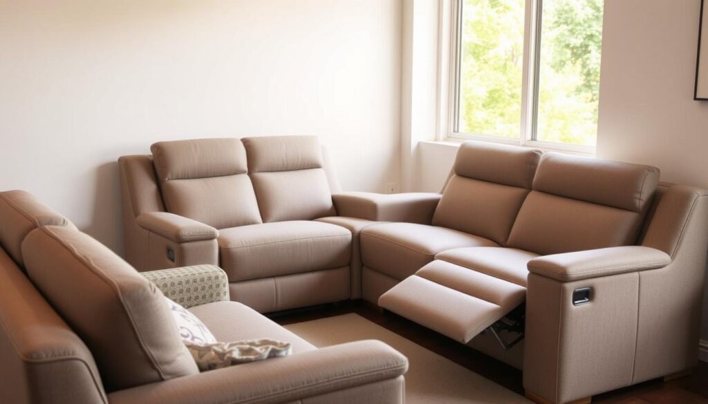 small space reclining sofa and loveseat