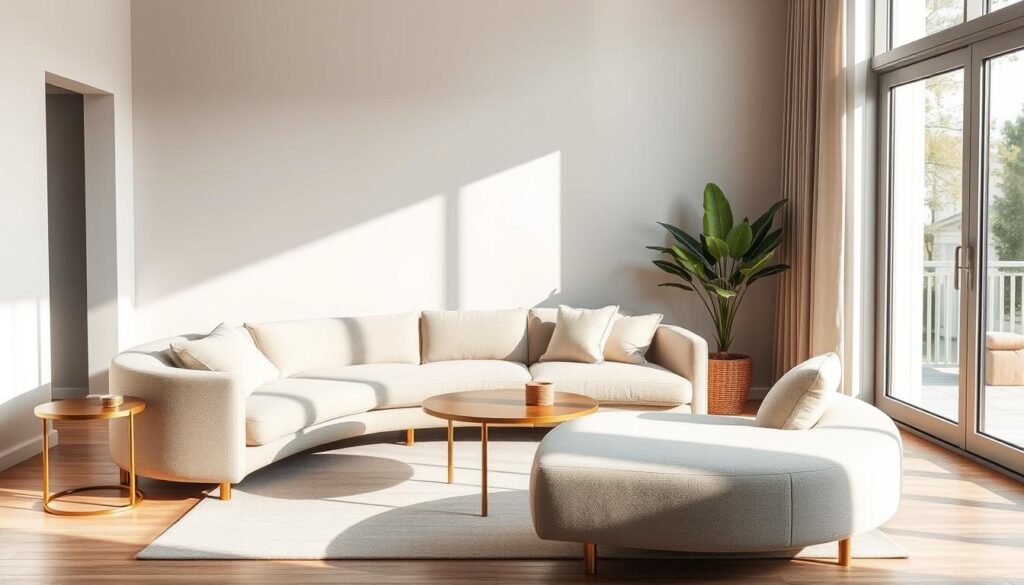 space saving semi circle sofa