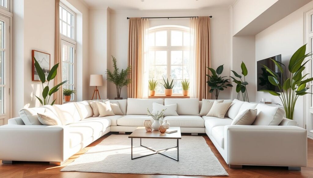 white sectional sofa