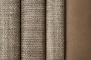 close up of performance fabrics used for zippered sofa cushion covers including Sunbrella Crypton and Revolution