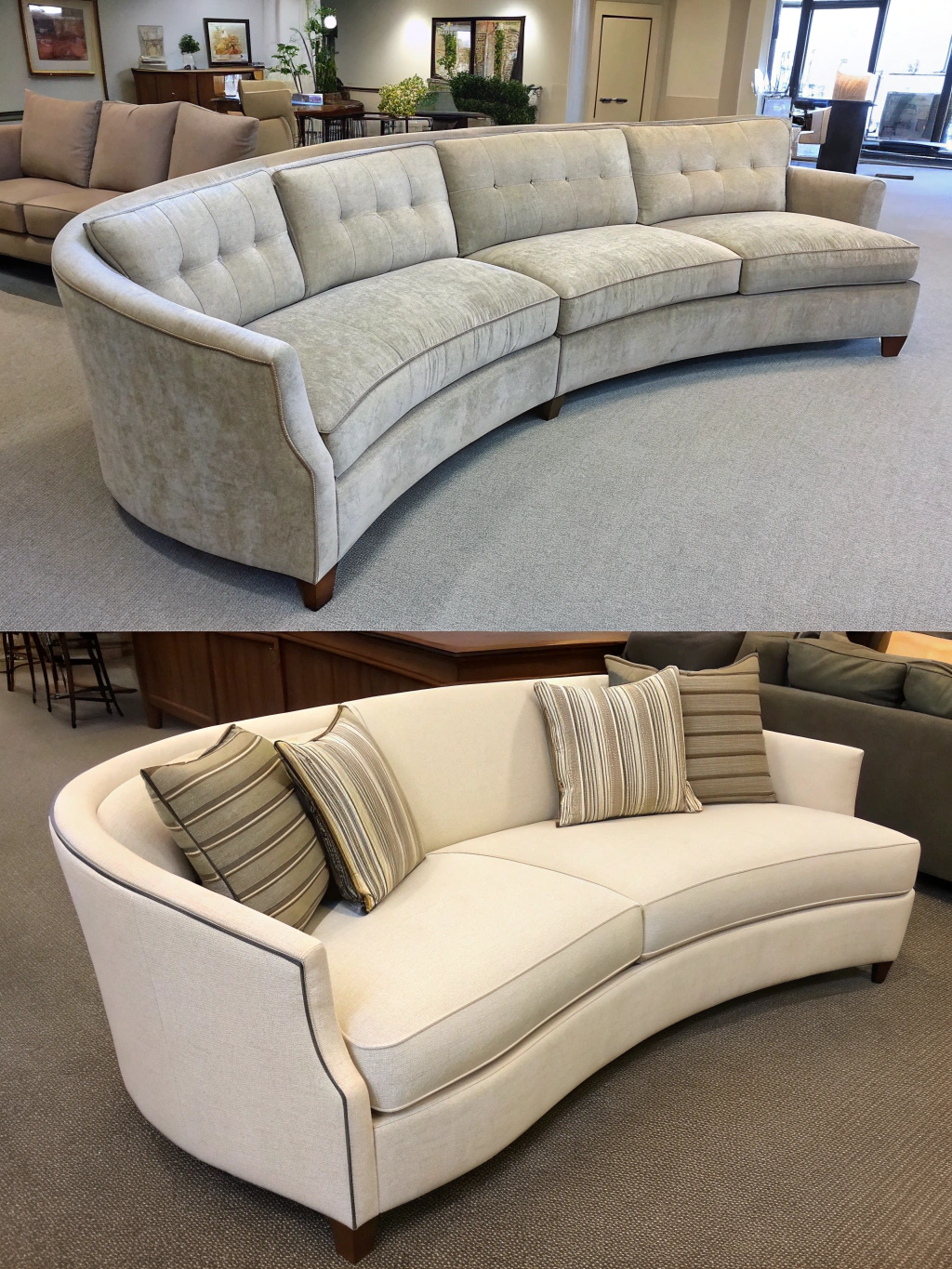 curved vs straight sofa