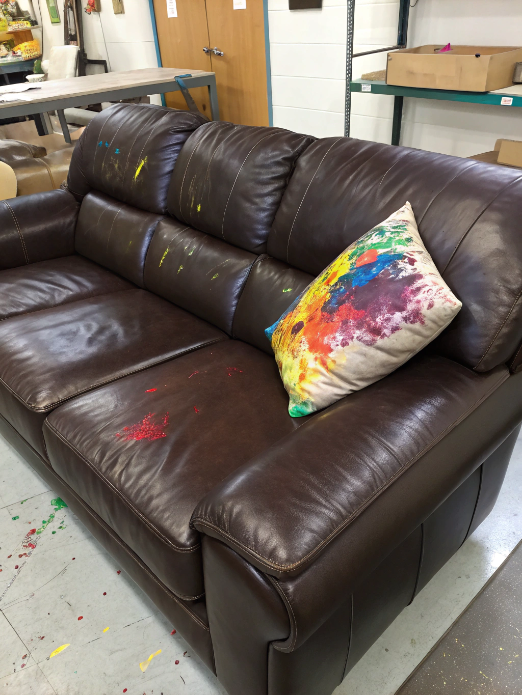 leather sofa paint