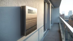 Wall mounted electric patio heater for small balcony