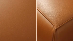 faux leather sofa material texture compared to real leather