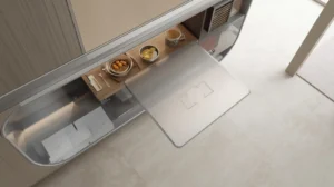 wall‑mounted breakfast bar illustrating folding table ideas