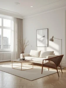 coffee table for small living room in a compact apartment