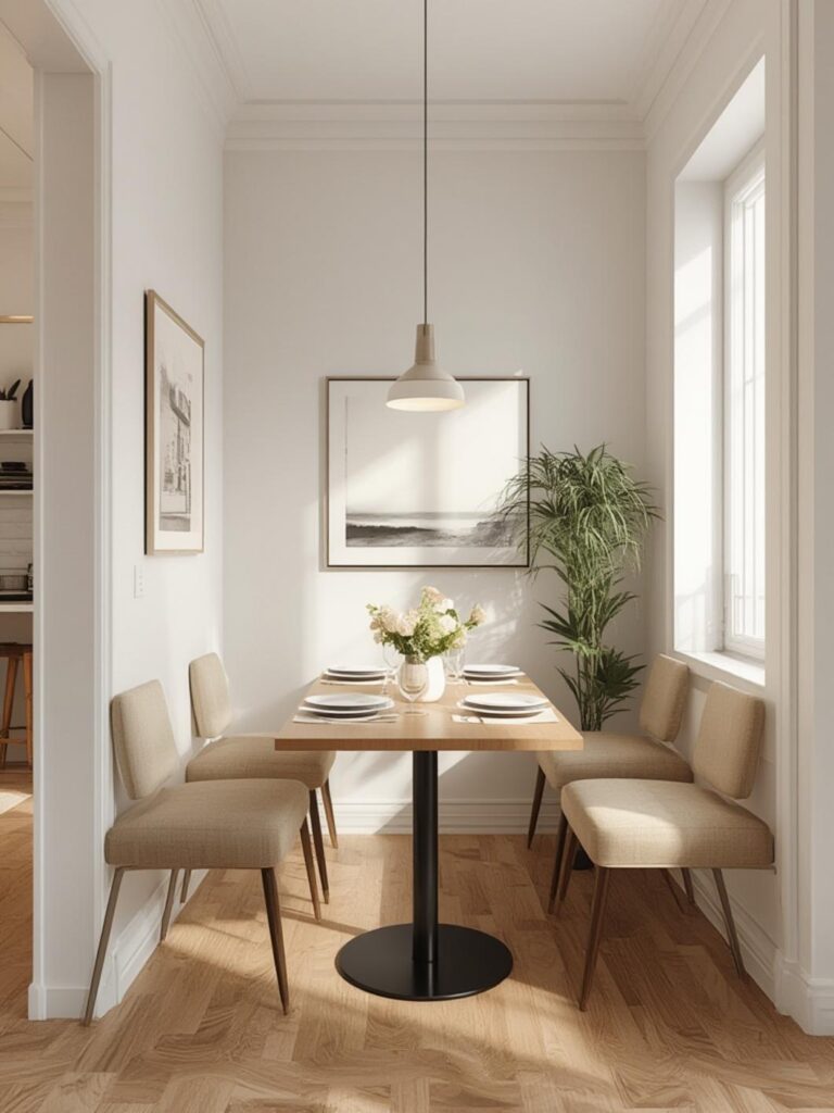 Wall-mounted dining tables