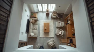 narrow living room layout ideas during furniture placement and assembly