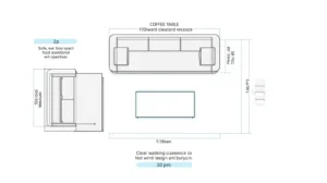 Furniture dimensions and walking clearance guide for small apartments