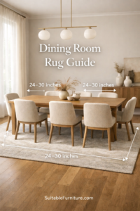 dining room rug size under dining table with chairs pulled out
