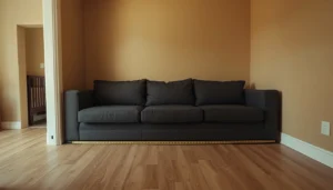 Oversized sofa blocking walkway in small apartment — common sleeper sofa mistake to avoid
