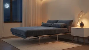 Best compact sleeper sofa for small apartment — CUBENTE corduroy sofa bed with built-in side storage pocket